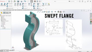 How to Use Swept Boss to Create a Swept Flange in SolidWorks