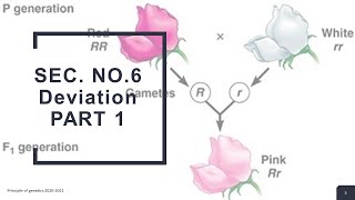 Section No. 6 (Deviation part 1) Prinicple of genetics