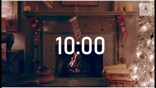 10 Minute Countdown Timer | Christmas Fireplace | Music by Perfect Timer 7,146 views 2 years ago 10 minutes, 11 seconds