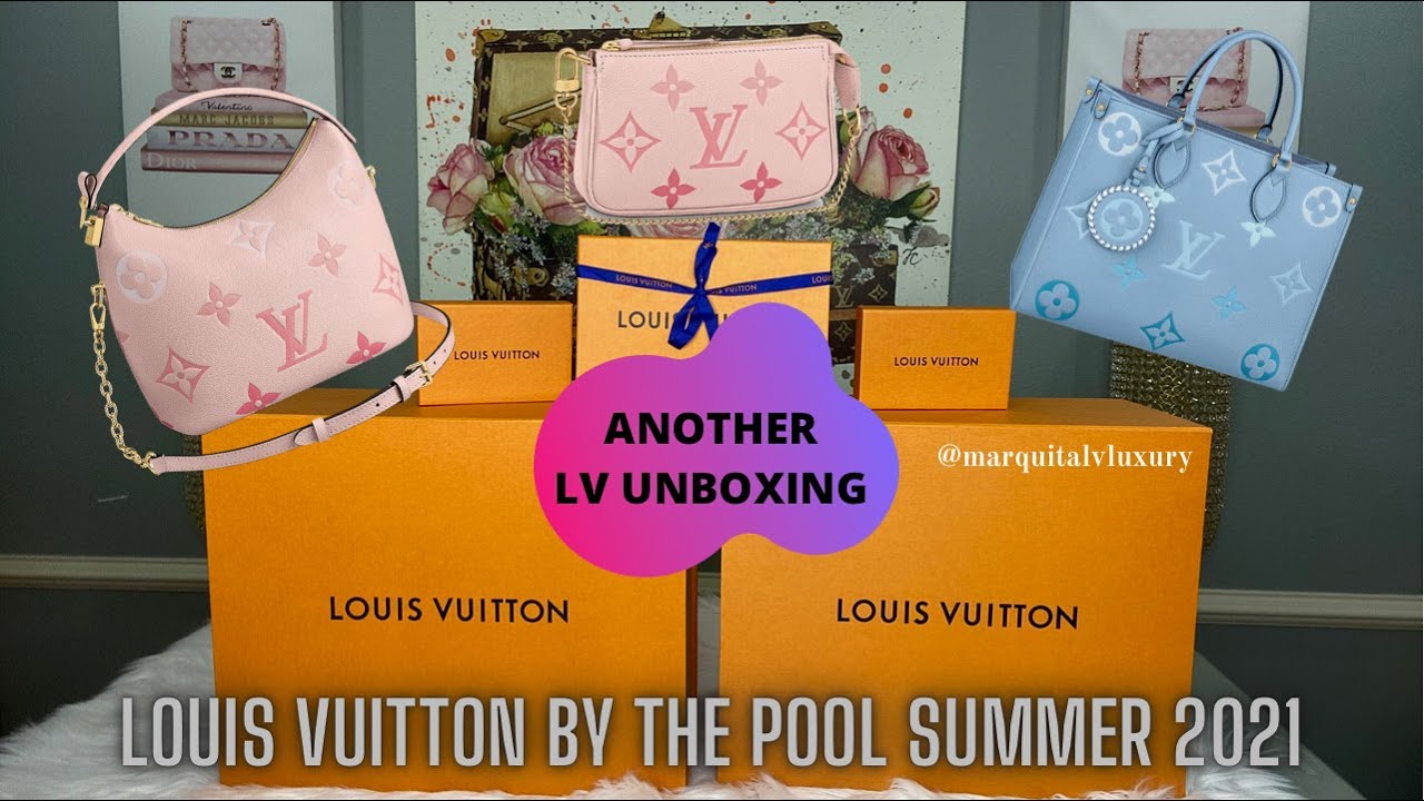 LOUIS VUITTON MASSIVE UNBOXING HAUL * LOUIS VUITTON BY THE POOL 2021 PART 1  * LV MARSHMALLOW BAG 