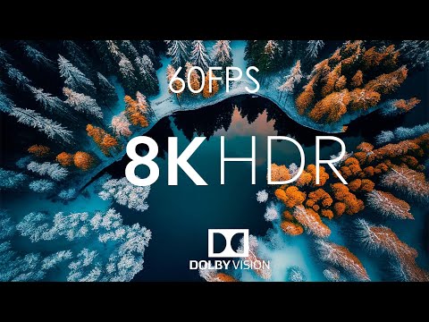 8K HDR 60fps Dolby Vision with Relaxing Piano (Forest Snow)