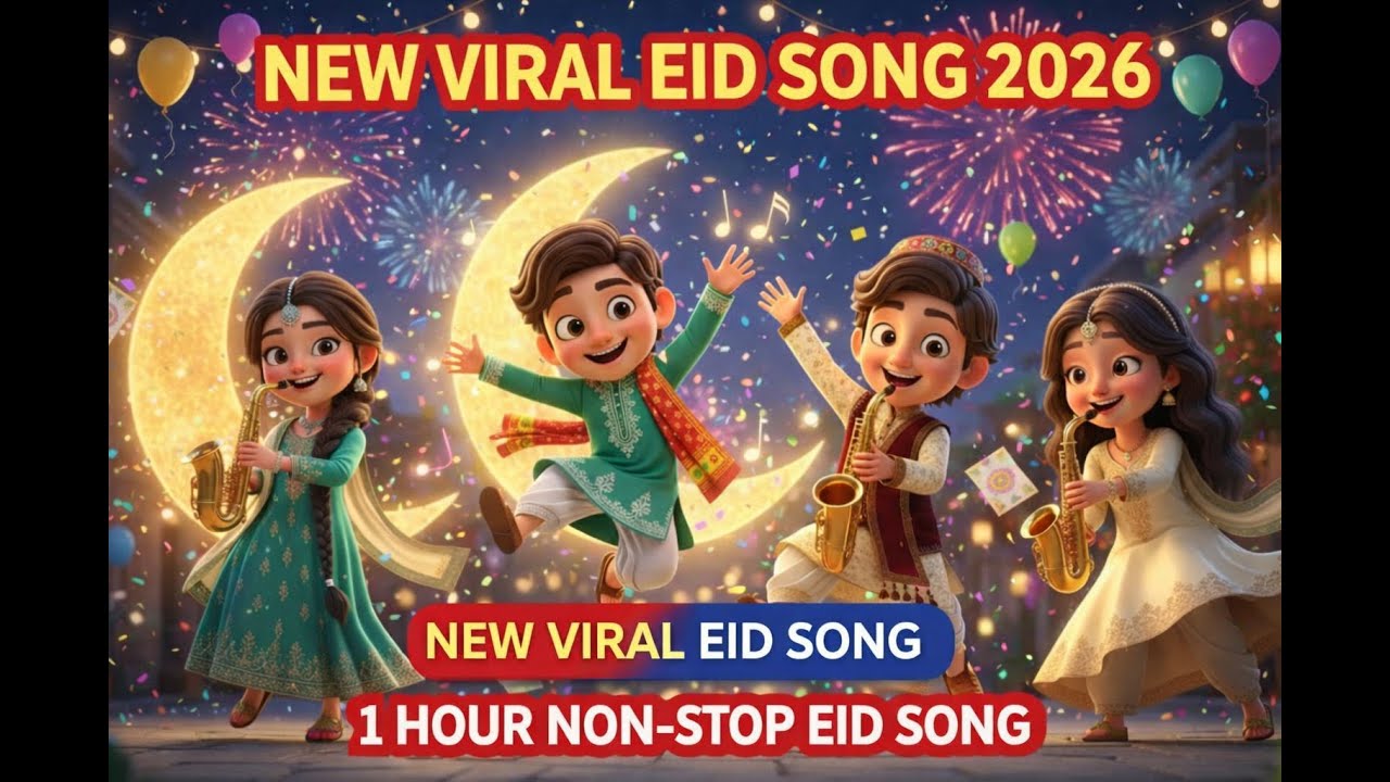 EID PARTY BOOM BOOM 2026 🎷🌙 | New Viral Eid Song for Kids | Fun ...
