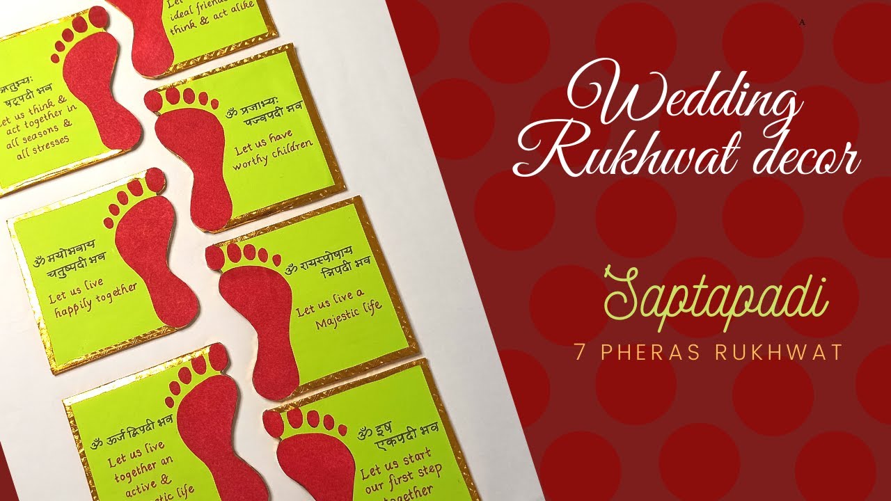 Saptapadi Rukhwat Decor Item Wedding Rukhwat idea Saptapadi Wedding decoration