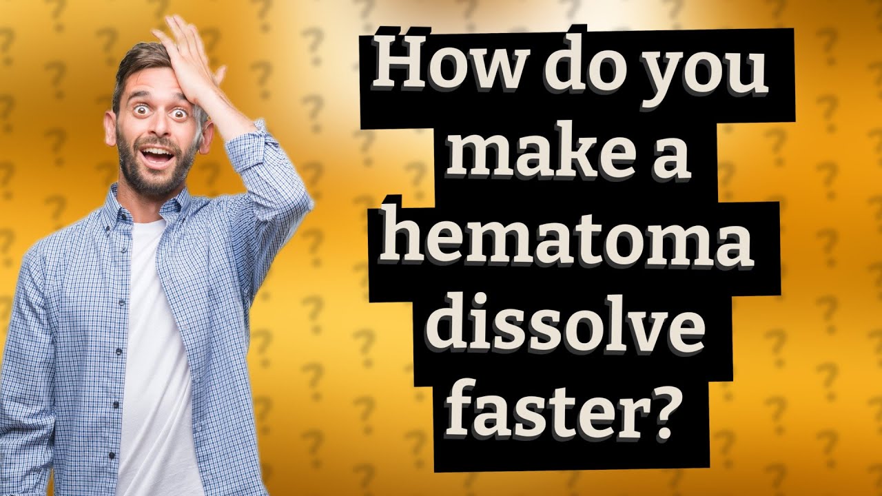 How do you make a hematoma dissolve faster? YouTube