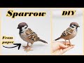 How to make paper sparrow   toilet paper rolls crafts diy