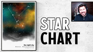 Inkscape Tutorial: How to Make Watercolor Star Chart | Night Sky Star Map (Stellarium Data)