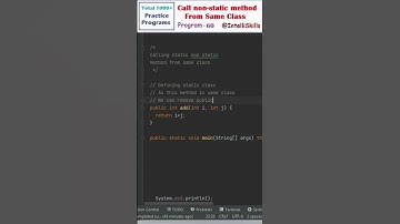Calling Non static method in Java #Shorts #java #coding