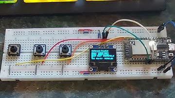 ESP32 List of Asteroids passing close to earth display on an oled controlled by 3 press buttons