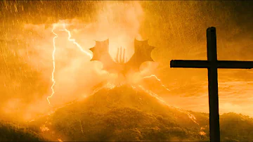 Ghidorah wakes the Titans (no background music) 4K - Godzilla: King of the Monsters