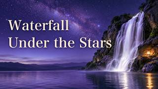 Waterfall Under the Stars 🌌 Sleep Music with Soft Piano for Anxiety & Insomnia (No Ads) screenshot 4