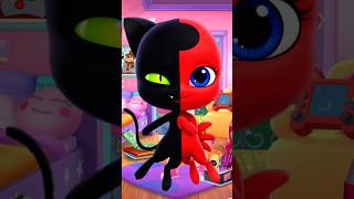 Miraculous ladybug tikki vs Cat Noir plagg Cosplay In My Talking Angela 2 #miraculous#ladybug #fyp