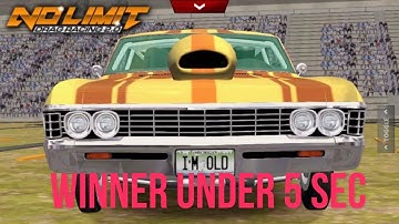 WINNER UNDER 5 SEC RACE IN NO LIMIT 2.0