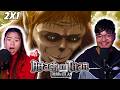 BEAST TITAN! | GIRLFRIEND REACTS To Attack On Titan Season 2 Episode 1!