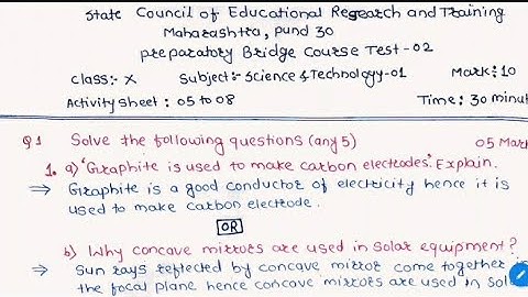 #10thsciencebridgecourse #sascienceacademy 10th | MAHARASHTRA BRIDGE COURSE (SCIENCE-1) | TEST NO.2