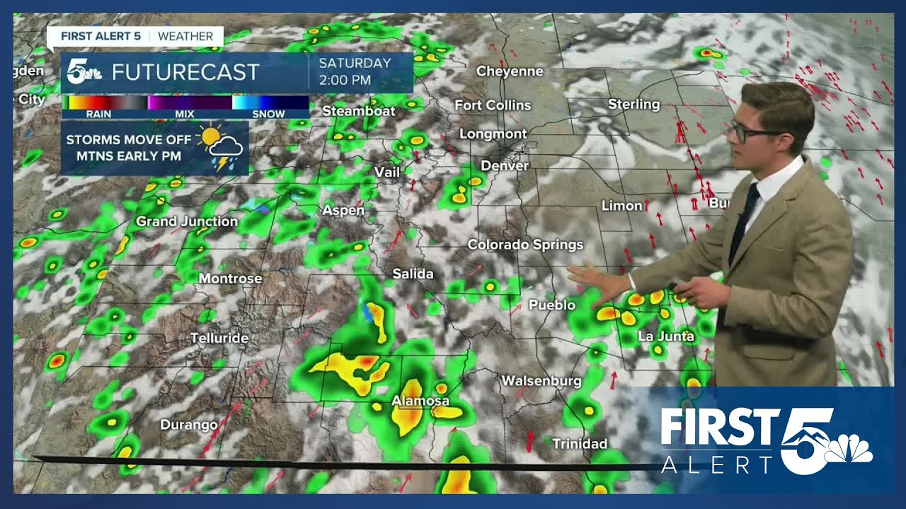 More scattered thunderstorms, cooler Saturday ahead of drier skies ...