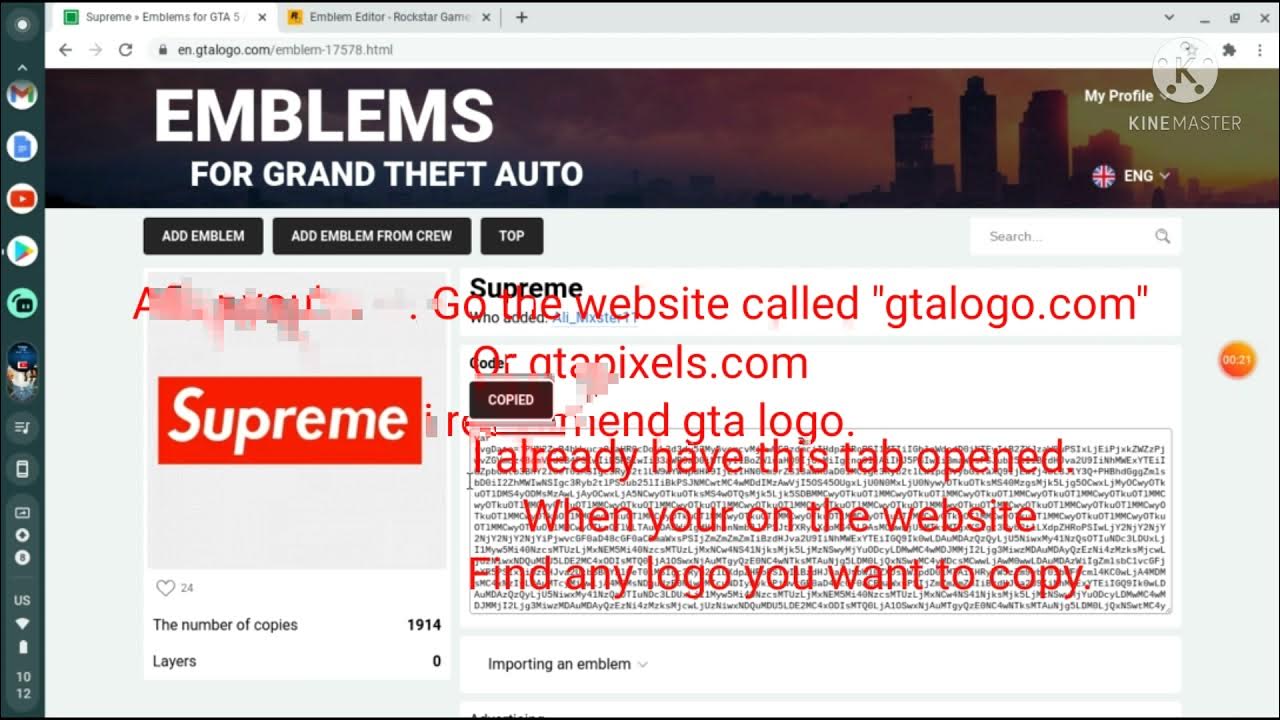 How to add any Custom Crew EMBLEM! GTA 5 *EASY AND FAST* YouTube