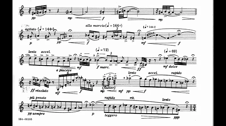Vincent Persichetti - Parable for Horn, Op. 120 (1973) [Score-Video]