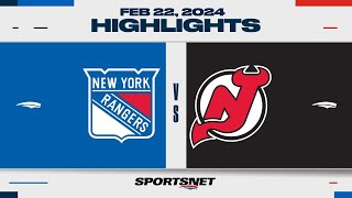 NHL Highlights | Rangers vs. Devils - February 22, 2024
