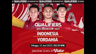 Indonesi 🇮🇩 VS Yordania 🇯🇴 Full Babak 1 || kualifikasi AFC 2023 Minggu 12 Juni 2022