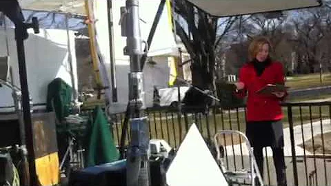 Carol Williams before her interview with the presi...