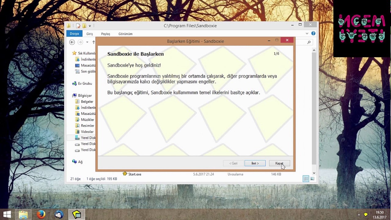 SANDBOXIE 5.24 KURULUM & ETKİNLEŞTİRME