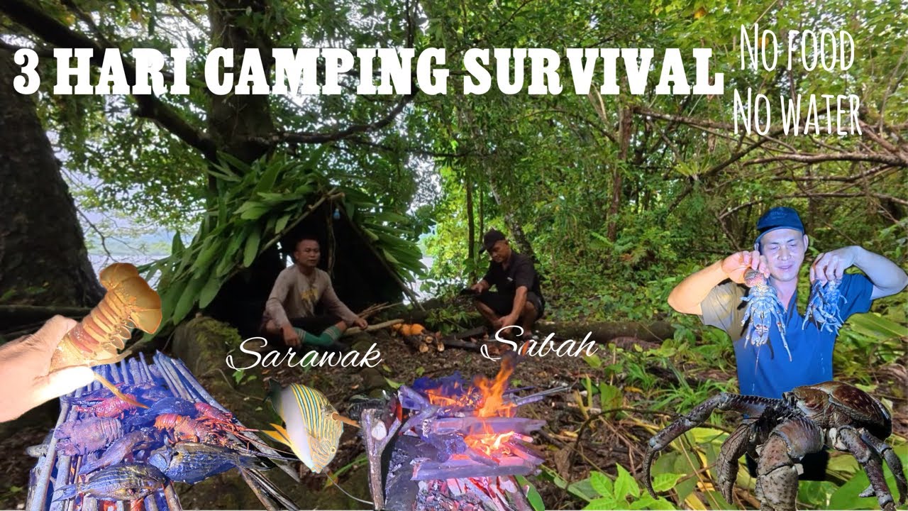 3 HARI CAMPING SURVIVAL DI PULAU SOLOMON // NO FOOD❓NO WATER ❓// CATCH N COOK