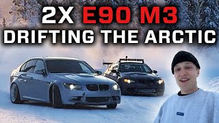 2x BMW M3 E92 VS. THE ARCTIC  INSANE STREETDRIFTS AND TANDEMS IN SNOW