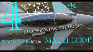4 Typhoon Multi Role Combat Jet Aircraft in the Mach Loop