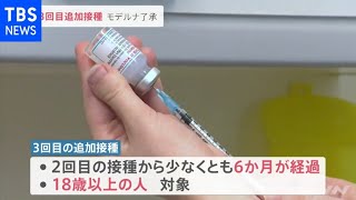 モデルナワクチン ３回目接種での使用了承 １８歳以上を対象