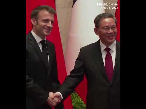 France S Macron Arrives At Great Hall Of The People Meets Chinese Premier Li Qiang In Beijing 