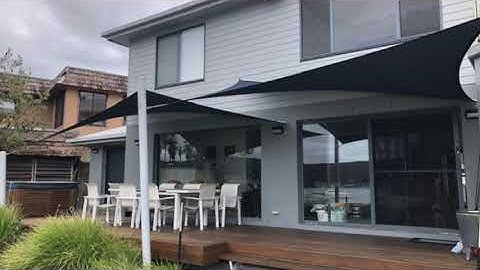 Custom Made Shade Sails with Rope Track by The Shady Ladies