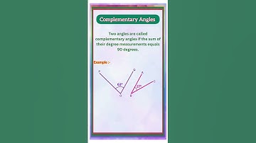 Complementary Angles | What are complementary angles #shorts #youtubeshorts