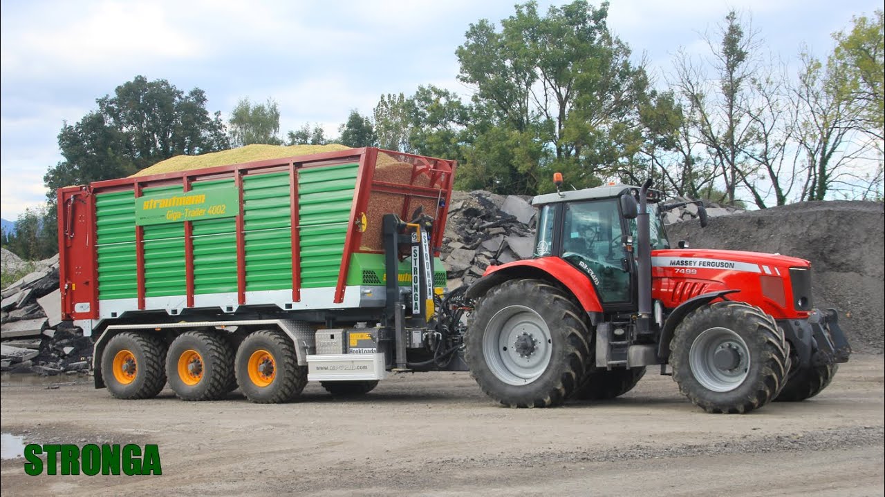 Maize Harvest with Stronga, Massey Ferguson, Krone & Strautmann in Austria