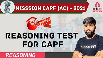 CAPF Assistant Commandant Preparation | Reasoning | Surprise Reasoning Test for CAPF
