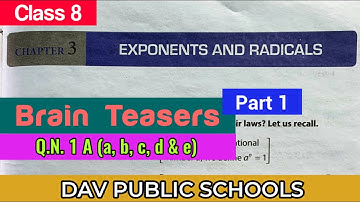 DAV class 8 maths chapter 3 Brain Teasers Q.N.1A - all sums