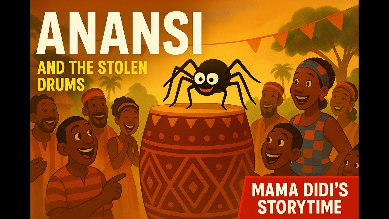 Anansi and the Stolen Drums | African Folktale for Kids | Animated Bedtime Story from Mama Didi