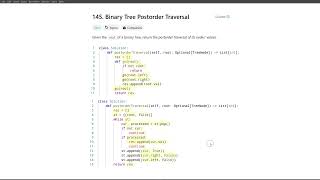 [August 25, 2024, LeetCode daily] 145. Binary Tree Postorder Traversal - Python, solution explained