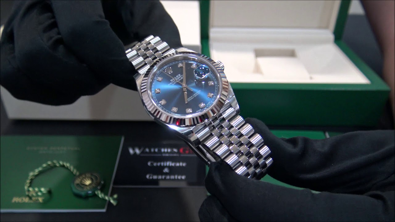 rolex datejust blue diamond dial