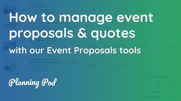 Event Proposal Software - How to manage, design & send event proposals & quotes - Planning Pod