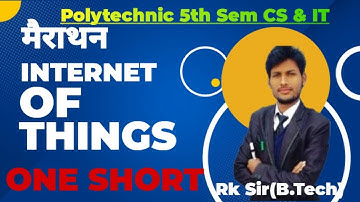 L-01 , INTERNET OF THINGS || Poly 5th Sem CS & IT  2025 ||  ONE SHORT || IOT in Hindi