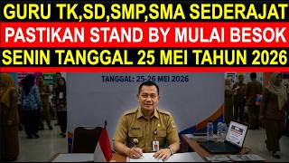 Breaking news semua guru sertifikasi dan non sertifikasi wajib bersiap senin tanggal 25 Mei 2026