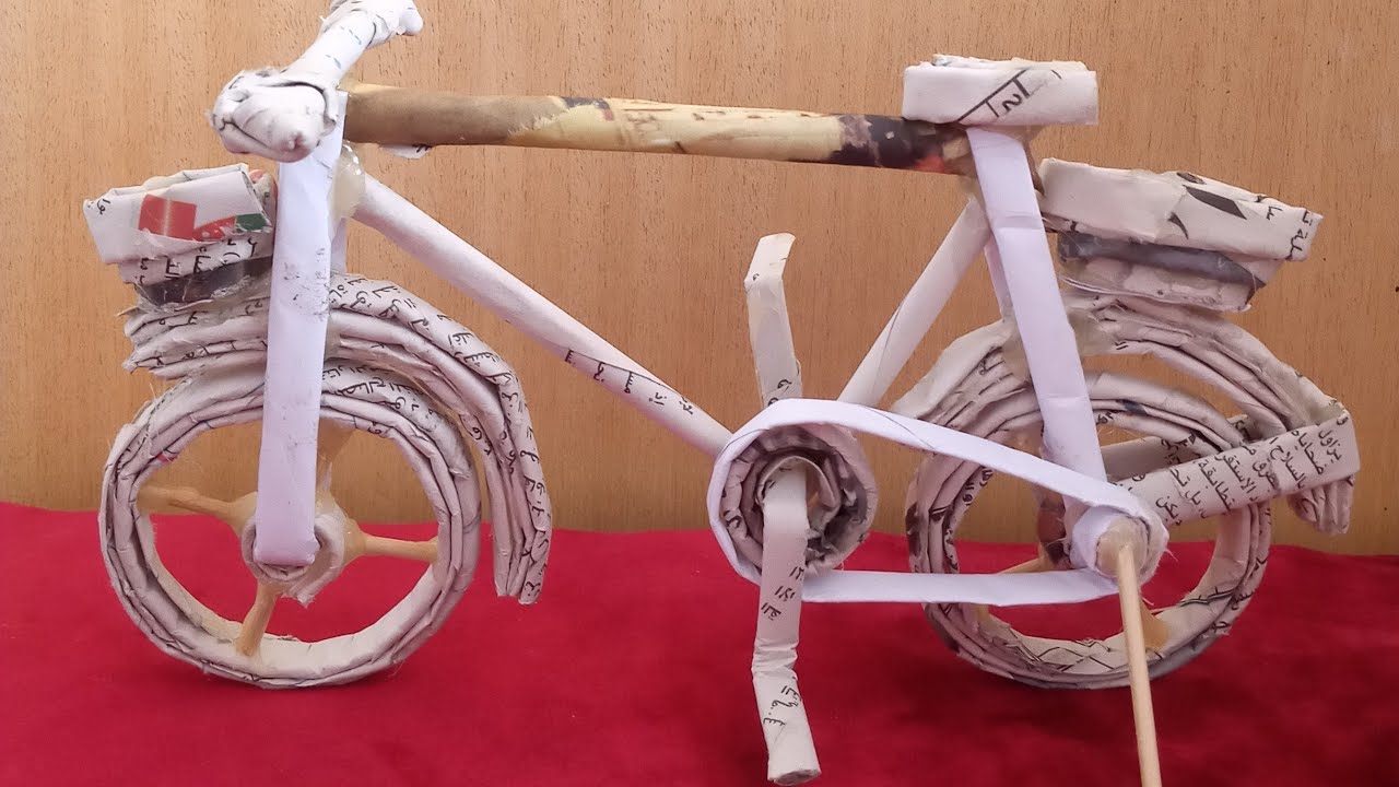Kağıttan Bisiklet Nasıl Yapılır How to Make Paper Cycle - Paper Crafts  كيفية صنع دورة الحرف الورقية - YouTube