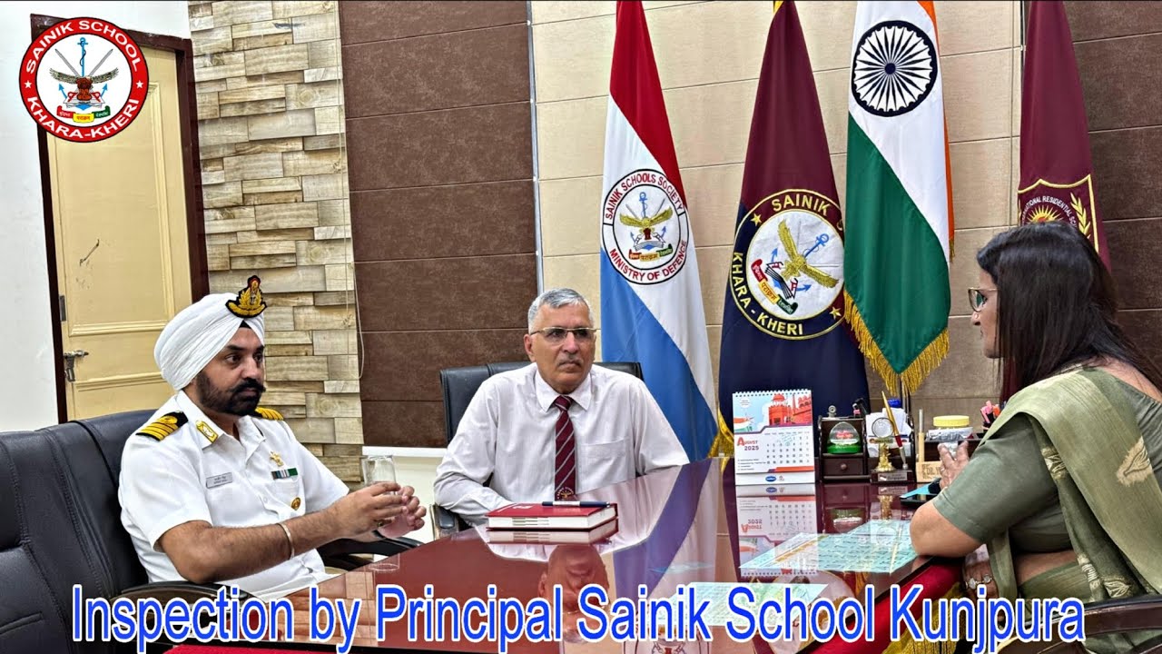Principal Sainik school Kunjpura carried out inspection of Sainik School Khara Kheri on 05 Aug 2025 