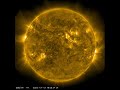 Unsere Sonne vom 10.12.23 bis 16.12.23 (TIMELAPSE) SDO/AIA 0171(gold) + Größenvergleich zu Planeten