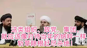 对于那些奉行恐怖主义、极端主义价值观的组织、政党，怀柔政策只能养虎为患，就应该像对待当年的纳粹一样，斩草除根彻底抹杀！