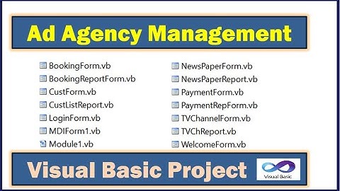 VB net Project   Advertisement Agency Management   Visual Basic Project Demo VB101