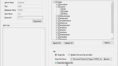 MySQL Audit Triggers Generator