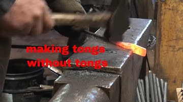 Introduction to tong making part 2, flat stock tongs without tongs - shaping the jaws