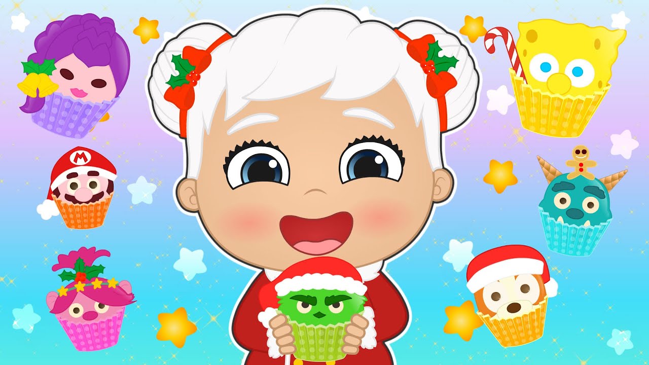 BABIES ALEX AND LILY 🧁🎄Christmas Cupcakes with Favorite Characters