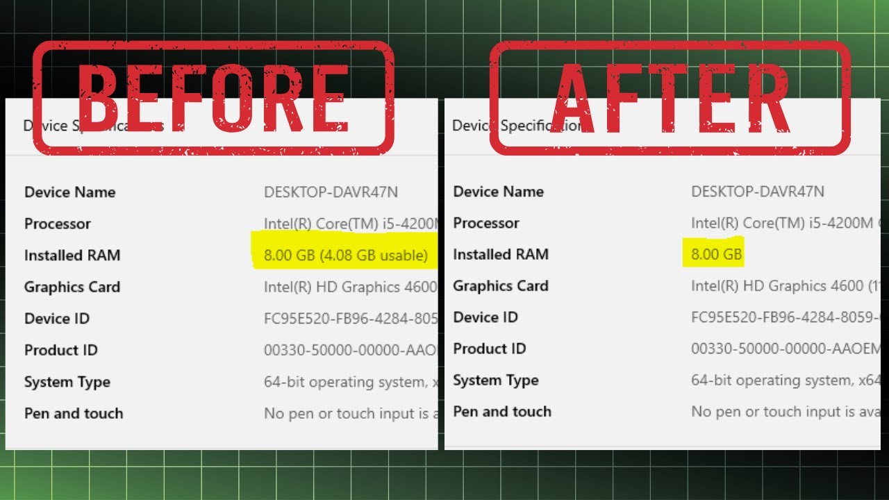 8GB RAM Installed, Only 4GB Usable? Here’s the Real Fix!